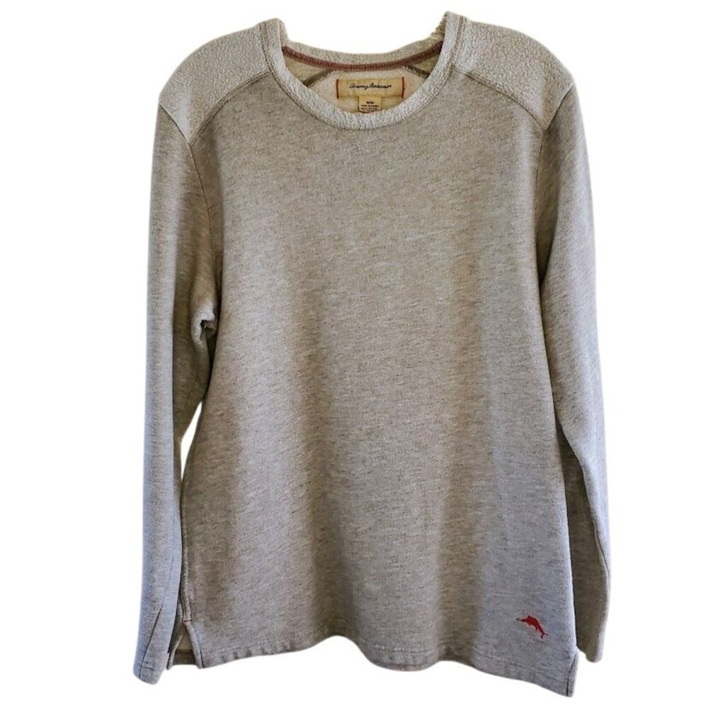 Tommy Bahama Heather Gray Crewneck Pullover Sweatshirt - Size Medium